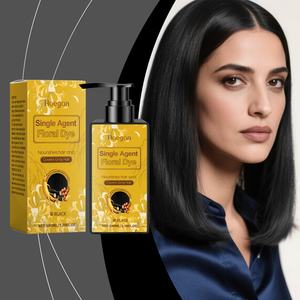 Tinte Permanente para el Cabello Negro Hoegoa en Crema con Extractos de Rosa, Canela y Sándalo para Cubrir las Canas, Tratamiento Nutritivo para el Cabello en Casa - Product Image 6