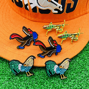 Broches de Aleación de Zinc con Diseño de Animales de Dibujos Animados, Multifuncionales, Decorativos, Unisex, para Regalo - Product Image 1
