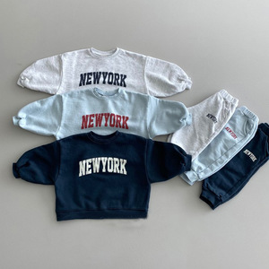 Conjunto de Pantalones y Sudadera con Capucha de Algodón para Niños, Otoño 2021, Estilo Coreano, Estampado Moderno, Manga Larga, para Niños y Niñas - Product Image 6