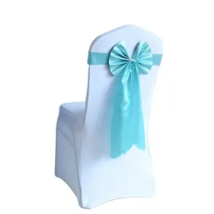 Good Price Wedding Satin Chair Sashes With Bowknot Buckle For Wedding Party Decoration