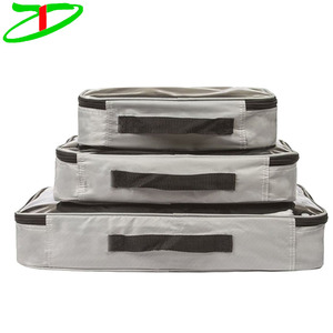 Cubes d'emballage en PVC transparent très résistants avec fermeture à glissière, légers, haute résistance, ensemble de 3 pièces pour organiser les bagages de voyage - Product Image 2