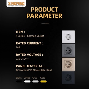 Modis desain standar EU kotak dinding soket elektrik <span class=keywords><strong>panel</strong></span> pc 16A 220V soket Jerman - Product Image 5