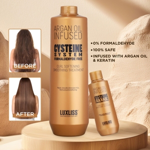 LUXLISS Italiaans Braziliaans Keratine Haarverstevigende en -gladmakende behandelingen Arganolie verzachtende haar Cysteine behandeling voor kroezend haar - Product Image 4