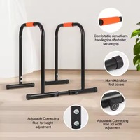 CooSport Station de Fitness Portable en Acier, Barre de Dip, Station de Musculation à Domicile, Hauteur Réglable, Capacité de Charge 127 kg/500 lb, Barres Parallèles