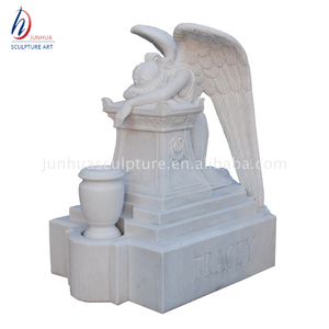 Stone Marble Weeping <strong>Angel</strong> Monuments <strong>Headstones</strong> for Sale - Product Image 5