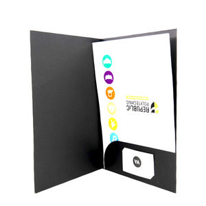 Toptan Özel Logolu A4 A5 Boyutlu Ofis İşletme Emlak Kağıt Belge Sunum Dosya Klasörleri Cepli - Product Image 1