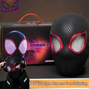 Nouvelles yeux mobiles en plastique qui brillent dans le noir, rechargeables, <span class=keywords><strong>Spiderman</strong></span>, visage complet, réglable, cosplay pour enfants/adultes, fête d'Halloween - Product Image 6