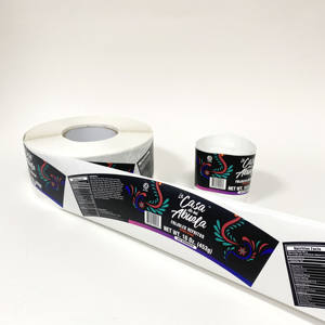 Rollo curvo personalizado de <span class=keywords><strong>vinilo</strong></span>, etiqueta adhesiva impermeable para alimentos congelados, etiquetas adhesivas para productos refrigerados - Product Image 3