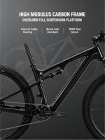 VTT tout suspendu TWITTER OVERLORD en carbone, 12 vitesses SRAM SX, axe Boost, VTT de descente