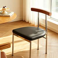 Chaises de salle à manger de luxe modernes en cuir PC et acier inoxydable avec velours pour la maison, les bars, les salles à manger, les salons, les cuisines, les hôtels, les événements