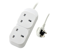 Multiprise britannique 2 prises, 13A 250V~ avec protection enfant