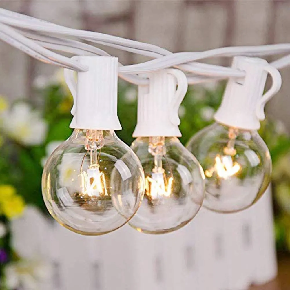 7.6M 25ft 27 bulbs Patio Outdoor garlands light G40 String Light garden hanging garland light