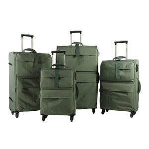 Valise de cabine 20 pouces en tissu Oxford avec fermeture éclair, roulettes universelles, motif géométrique, bagage à roulettes pour adulte, valise de voyage à roulettes - Product Image 1