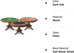 <span class=keywords><strong>Tavolo</strong></span> da 48 pollici con piedistallo in legno duro <span class=keywords><strong>salvaspazio</strong></span> con intarsio, necessario, <span class=keywords><strong>tavolo</strong></span> da biliardo in rovere 3-in-1 - Product Image 5