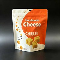 Sachet Doypack PE imprimé personnalisé avec bords dentelés 20oz, refermable à fermeture éclair, qualité alimentaire, pour fruits surgelés, snacks et Sea Crunchies