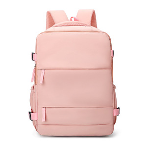 Pink <b>Student</b> <b>Backpack</b> 15 Inches Laptop Compartment For School And Travel Unisex Solid Color Soft Handle - Product Image 5
