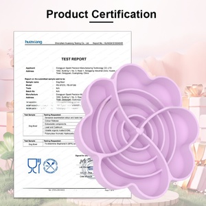 Vente en gros de gamelles pour chiens Watas anti-gloutonnes, à ventouse, durables, non toxiques, série Rose, à alimentation lente, en silicone arrondi - Product Image 6