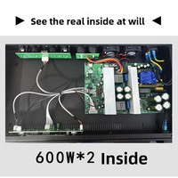 Amplificateur de puissance numérique BHA M23 Classe D 1U 600W*2 4Ω Système audio stéréo KTV Conférence Maison Double canal Prix de gros OEM