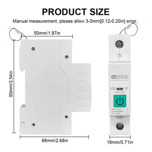 Mới nhất 63A tuya Wifi MCB thông minh ngắt mạch trên hiện tại Dưới Điện áp bảo vệ đo điện cho không dây điều khiển từ xa - Product Image 5