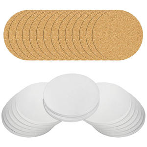 Carreaux en céramique non perforés de 4 pouces, pour l'artisanat, avec coussinets de support de liège, à utiliser avec encre d'alcool ou verseur acrylique, faire soi-même, bricolage - Product Image 1