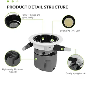 Wholesale Hotel Carshow Jewelry Store 7W 10W 18W Adjustable Round Aluminum Housing Driver LED Downlight