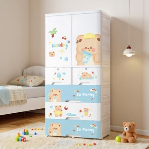 Phong cách 5-Tier bé tủ bé lưu trữ cho tất cả các vườn ươm của bạn cần phòng ngủ bé tủ quần áo ngăn kéo tổ chức với phim hoạt hình - Product Image 4