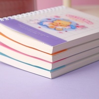 Cuaderno Espiral A6 con Diseño de Oso de Dibujos Animados, 90 Hojas, 80GSM, para Tareas Escolares, Venta al Por Mayor