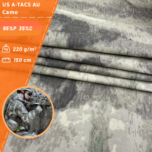 Tessuto Mimetico US A-TACS AU 50% Poliestere 50% Cotone Plaid WR per Equipaggiamento Protettivo SWAT Abbigliamento Outdoor Borse - Product Image 1