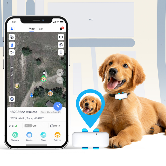 4G GPS Cat Tracker Geo-Fence for Multi-users App IP65 Waterproof Real-Time Tracking 4G Bluetooth Lightweight Portable Tracker