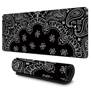 Conception de fleurs sombres grand tapis de souris étendu XXL en caoutchouc PC ordinateur tapis de souris de jeu tapis de bureau bord de verrouillage de CS GO LOL tapis de bureau - Product Image 1