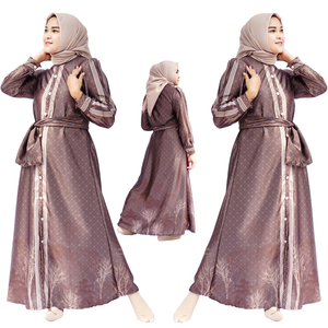 Abaya de luxe musulmane tissu personnalisé Ramadhan et Occasion quotidienne Ceruti tissu personnalisé commande en gros robe musulmane personnalisée - Product Image 5