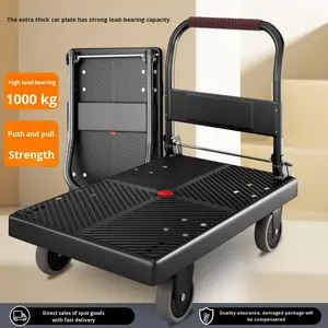 <span class=keywords><strong>Brouette</strong></span> pliable robuste à 4 roues avec cadre en fer solide, capacité <span class=keywords><strong>de</strong></span> 500 kg, idéale pour les déplacements et l'utilisation en intérieur - Product Image 3