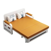 Sofá Cama Plegable Moderno Directo de Fábrica, Sofá Convertible Portátil con Estructura de Acero al Carbono Resistente para Sala de Estar/Apartamento