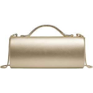 Bolso de mano elegante para mujer con asa de serpiente, material PU, correa de cadena, bolso formal para salir de noche o uso casual. - Product Image 1