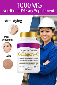 Compresse di Collagene e Maca Flourisher OEM, 60 Pezzi, per Ringiovanimento della Pelle Femminile, Schiarimento, Riduzione Rughe e Miglioramento dell'Elasticità - Product Image 3