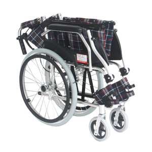 ציפוי אלומיניום נייד למנוחה כיסא גלגלים 100 ק "ג קיבולת 27 ס" מ רוחב מקופל עבור מבוגרים מוגבלויות שיקום - Product Image 5