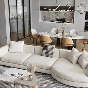 Ensemble de canapés de salon modulaires de luxe moderne, avec des lignes épurées et une esthétique intérieure raffinée - Product Image 1