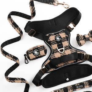 Luxuriöses Hundeleckerli-Beutel-Set mit individuellem Logo aus Tweed-Twill, gepolstert, inklusive Halsband, Leine und Anti-Zug-Hundegeschirr – Geringe Mindestbestellmenge, Direkt vom Hersteller - Product Image 2