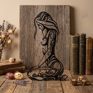 Scultura Artigianale Romantica in Acciaio Inossidabile Personalizzabile con Silhouette di Coppia, Arte da Parete Intagliata al Laser - Product Image 3