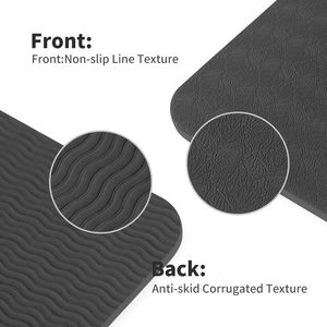 เสื่อโยคะออกกำลังกายแบบหนากันลื่นสองสีเสื่อออกกำลังกายในยิมที่บ้านโลโก้ที่กำหนดเอง - Product Image 4