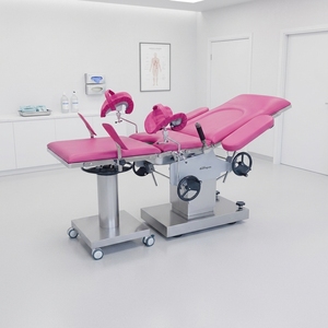 Table d'opération médicale manuelle RF-KL-2B en acier inoxydable, lit de maternité complet pour usage hospitalier - Product Image 3