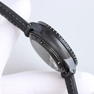 Reloj de Acero Inoxidable de Alta Calidad en Oferta, Correa de Lona Negra Premium, Esfera Azul, Manecillas Luminosas, Reserva de Energía, Cristal de Zafiro - Product Image 5