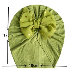 Bonnets Turban Extensibles d'Été pour Bébé avec Motif Floral, Casquette Unisexe à Grand Nœud 100% Polyester 48-50cm pour Nouveau-nés et Tout-petits - Product Image 5