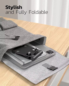 Wholesale Aluminum Alloy Phablet Mobile Phone Stand New <b>Folding</b> Design Lazy Pad Desktop Live Bracket Promotional Business Gifts - Product Image 6