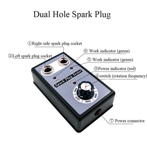 Adjustable Dual Hole <strong>Sparking</strong> Plug <strong>Tester</strong> Ignition Plug Analyzer Diagnostic Tool EU Car Motorcycle Ignition Coil Checker - Product Image 6