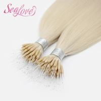 Harga Pabrik Langsung Ekstensi Rambut F-tip Ekstensi Rambut Nano Tip Plastik 100% Rambut Manusia Virgin