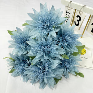 Fábrica de Fornecimento 7 Ramos Anêmona De Seda Flores Artificiais 7 Cabeças Anêmona Azul Flor Buquê à Venda - Product Image 1