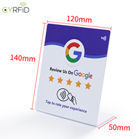 Cartes NFC autocollantes 215chip pour avis Google, pop-up d'avis Google, support d'avis Google en PVC, vente chaude