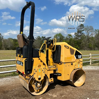 Compacteur de sol original CB14 Cat d'occasion Mini rouleau compresseur vibrant à double tambour