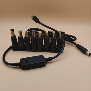 Câble adaptateur de tension réglable de type C à DC avec 10 prises, alimentation universelle pour ordinateur portable, 20W, noir, 120cm - Product Image 3